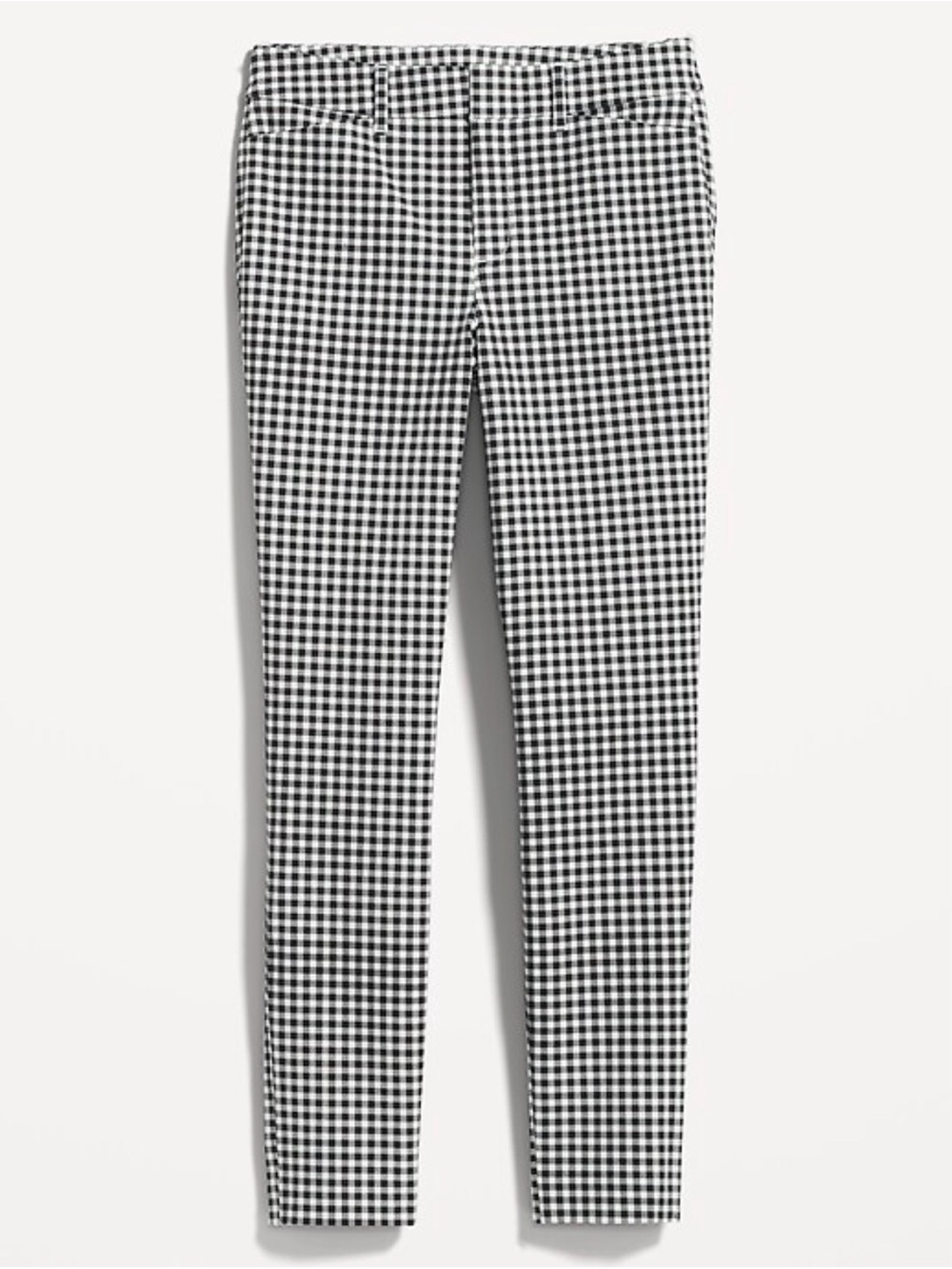 Old Navy Women's mid rise Pixie Ankle Pants black white gingham check 6